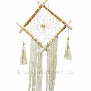 Rattan Square Dream Catcher with Tassel